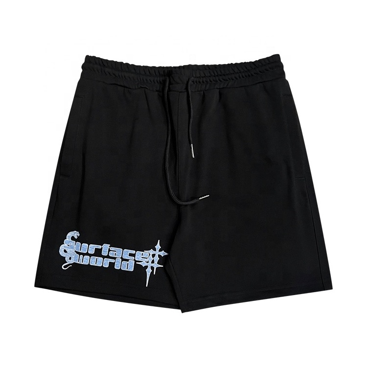 blank wholesale 100% cotton shorts custom men's designer shorts screen drawstring shorts men