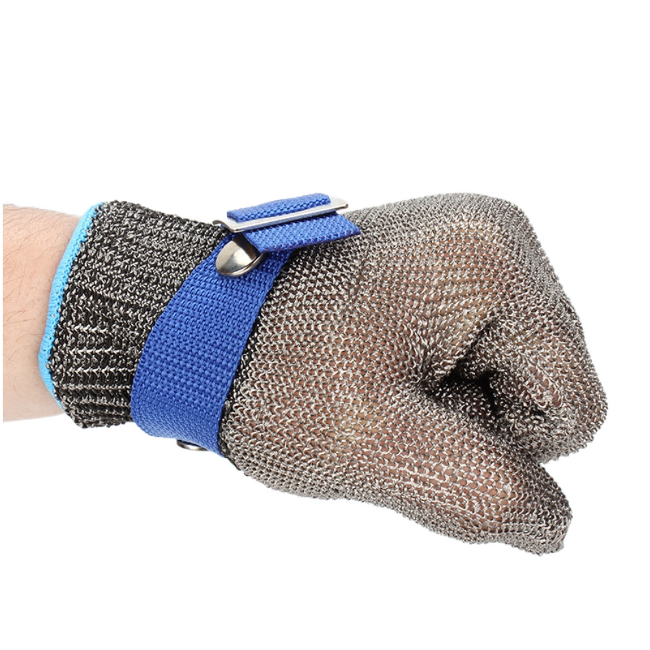 Guantes de Malla Metal Guante de Acero Chain Oyster Butcher Metal Work Cut Resistant Safety Stainless Steel Wire Mesh Gloves