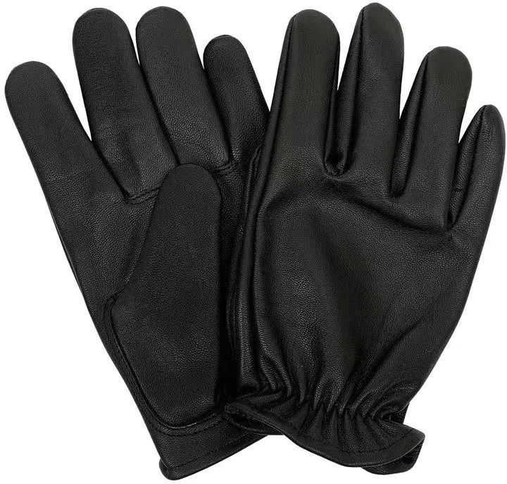 Mens Black Goatskin Leather Short Wrist Gloves For Driving Shooting Motorcycle and Tactical Applications