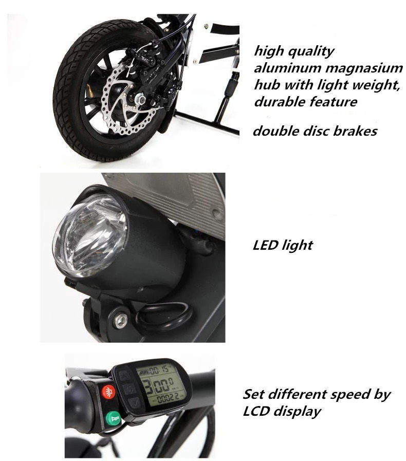 36V 350W wheelchair attachment electric wheelchair handcycle conversion kit for folding electric wheelchair