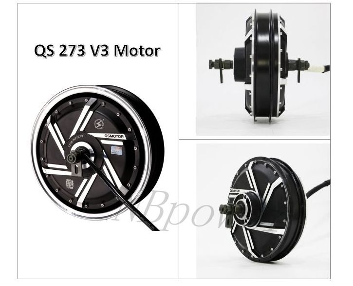 Power Efficiency QS MOTOR 8000W V3 273 BLDC brushless hub electric car wheel hub motor