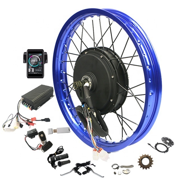 120km/h High Speed 48 60 72V Hub Motor 3000W 5000W 8000W E Bike Conversion Kit with 17'' 18''19''20''21'''Wheel