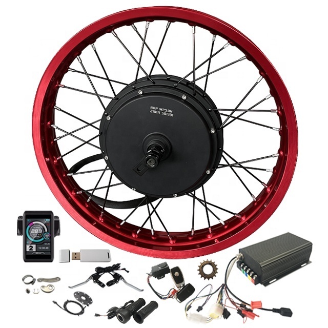 120km/h High Speed 48 60 72V Hub Motor 3000W 5000W 8000W E Bike Conversion Kit with 17'' 18''19''20''21'''Wheel