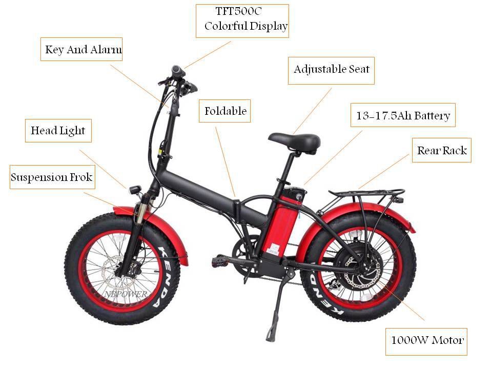 20*4.0 1000W big power Fat tire electric Mountain E bike/Snow bike/electric bicycle with CE