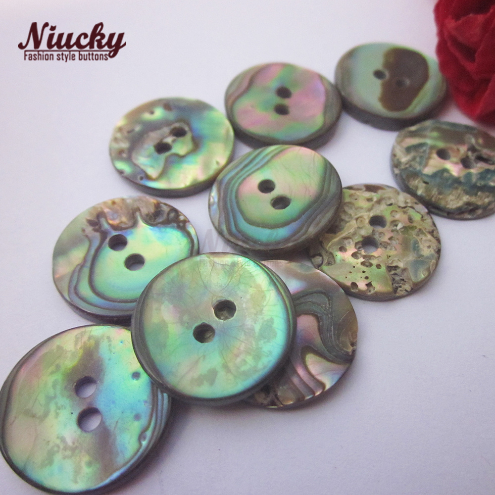 15mm / 12.7mm Flat 2 Holes Natural Dark Abalone Shell Buttons for Sewing Coat SeaShell  Clothing Accessories Wholesale