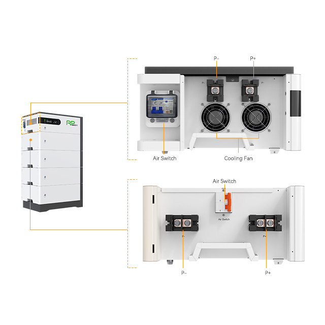 Home Power Station 5000w Stackable Lithium Ion Batteries Stackable Battery Pack For Energy Storage System Lifepo4 Battery