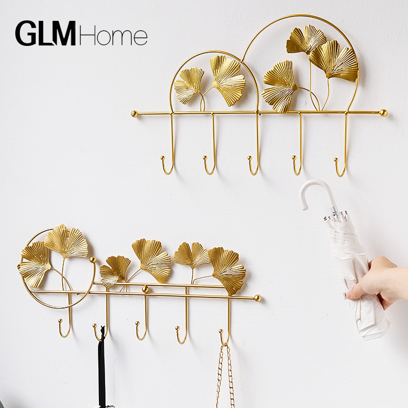 Creative 5 hook corner hanger wall mounted for clothes bags coat hanger hooks save space gold hooks metal