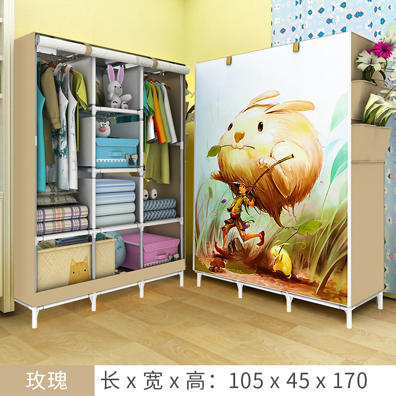 High Quality Closet Wardrobe with Cover Cloth Cabinet Storage Fabric Wardrobe Organizer