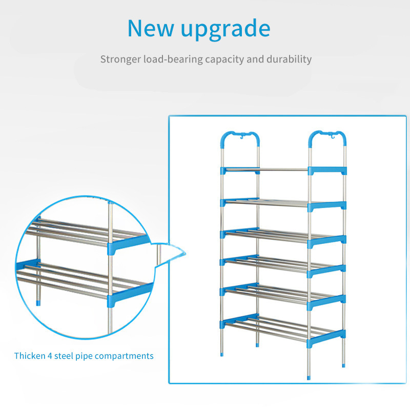 Hot Sale Shoe Rack with Handles stackable Shoe Racks, Expandable & Adjustable Shoe Organizer cabinet Storage Shelf