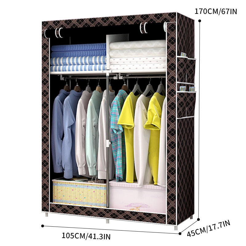 Concise simple wardrobe  fabric wardrobe assemble fabric wardrobe  R-087 Dust proof and large capacity