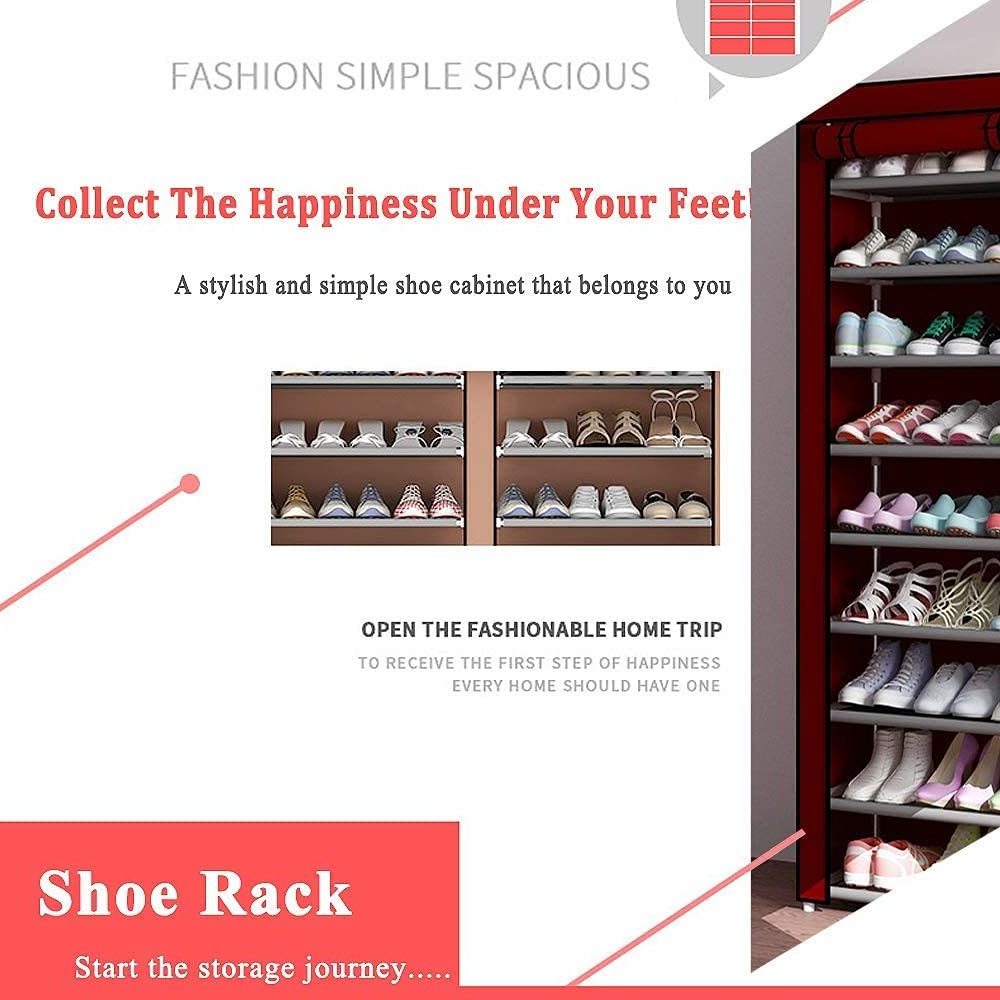 9 Tiers Non-Woven Fabric Shoe Rack scarpiera with Dustproof Closet Shoe Storage Cabinet Organizer schuhregal