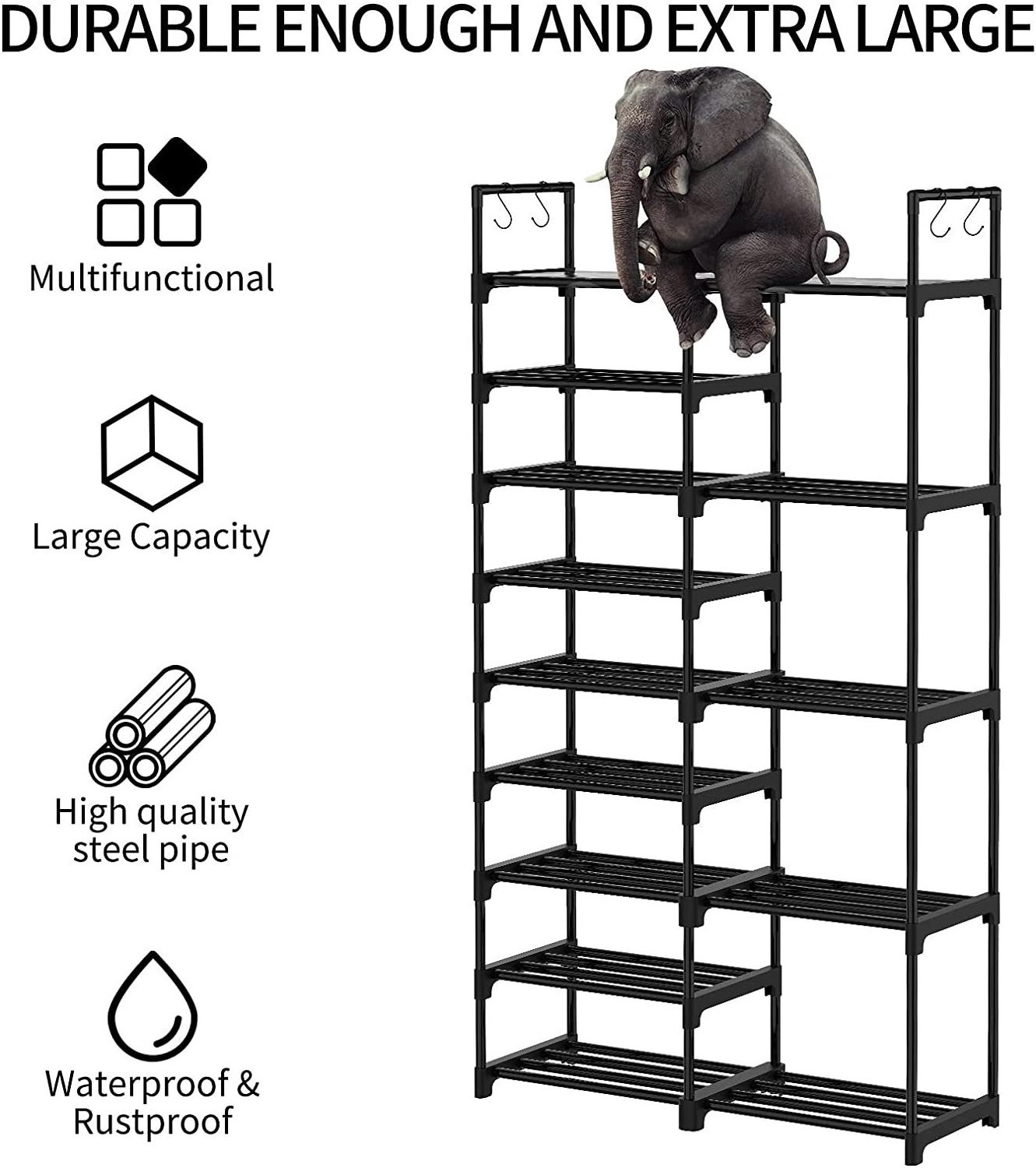 hot-selling multi-layer simple shelf stainless steel shoe rack easy to assemble factory wholesale