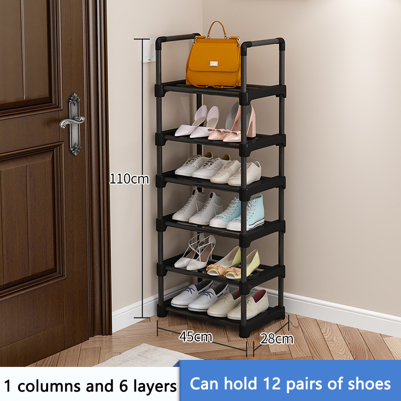 AliExpress Hot Selling Double Row Multilayer Simple Shoe Storage Rack Stainless Steel Shoe Rack