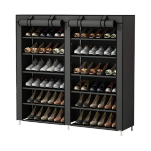 7-Tier Shoe Rack 36-Pair Portable Shoe Storage Cabinet Organizer with Fabric dustproof