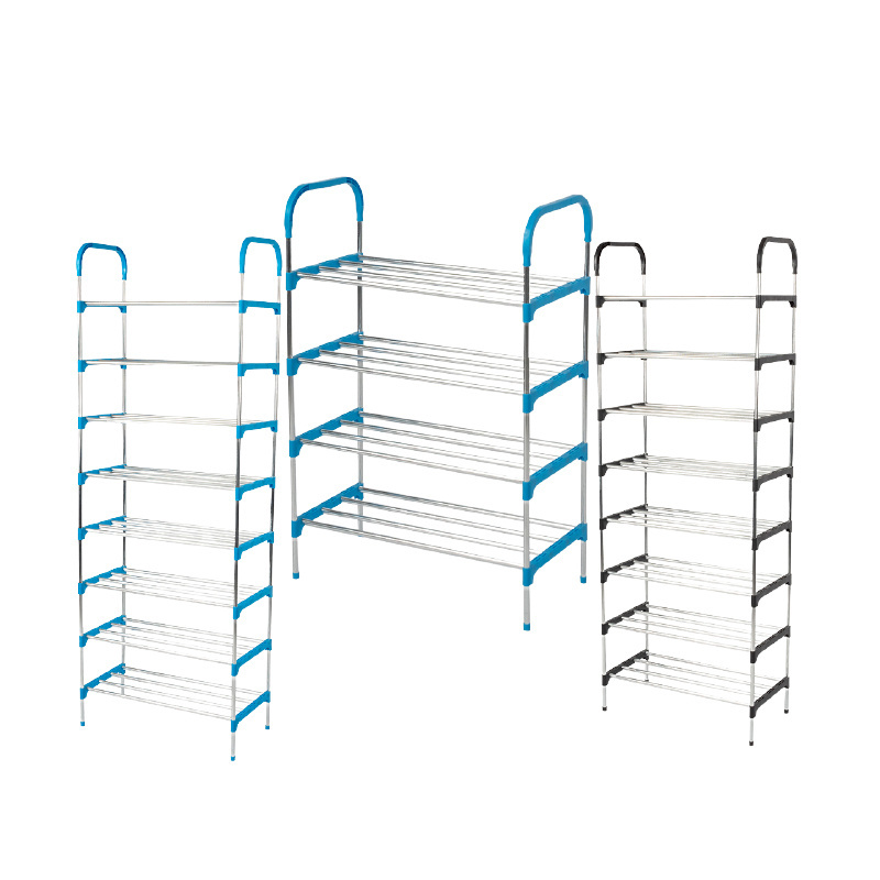 Fabric stainless steel industrial covered shoe rack simple designs Over the door shoe rack Closet storage rack.