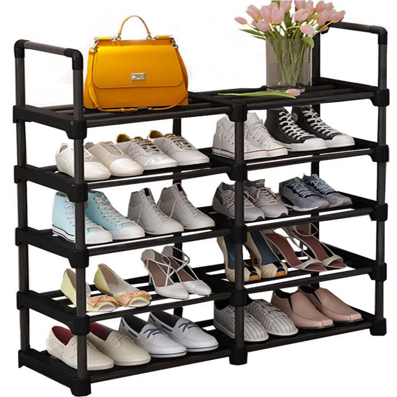 Shoe Rack Shoe Organizer, 20-24 Pairs Shoes Storage Organizer Metal Stackable&Removable Multifunctional Show Rack for Entryway