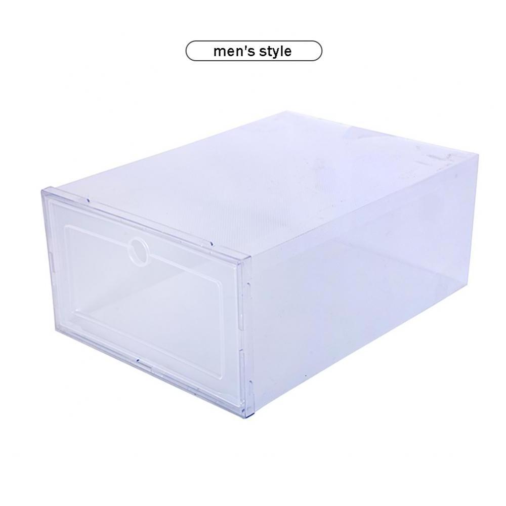 Foldable Plastic Shoe Box 1pcs Shoe Organizer  Transparent  Multi-size Organizer For Men Women Shoes