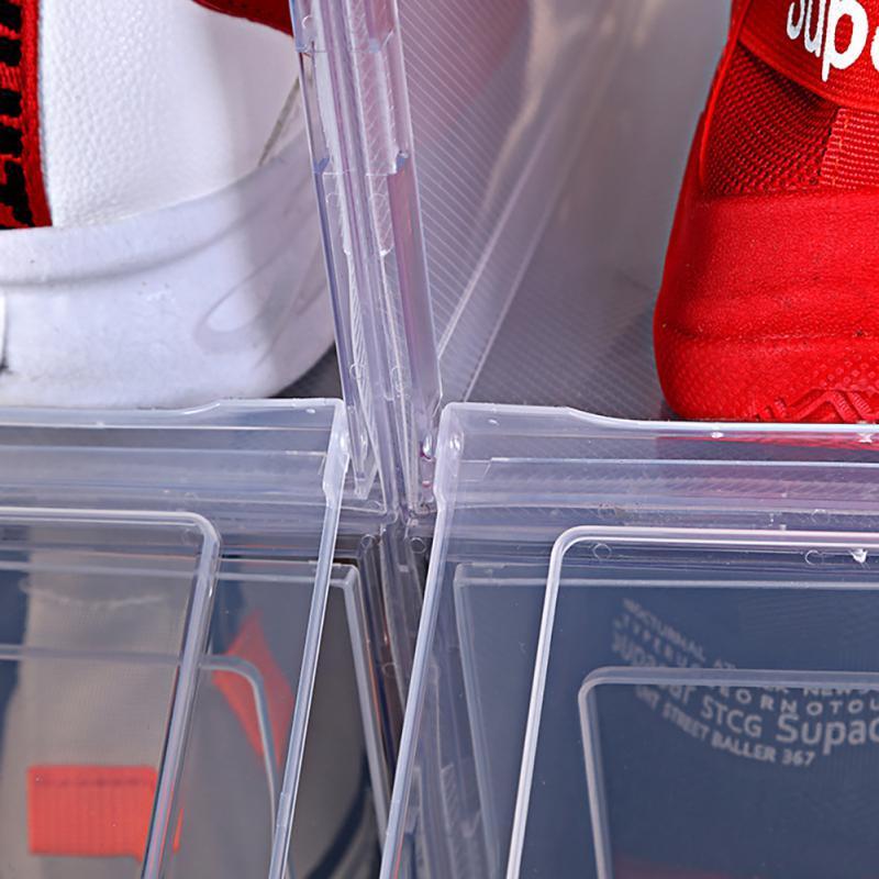 Foldable Plastic Shoe Box 1pcs Shoe Organizer  Transparent  Multi-size Organizer For Men Women Shoes