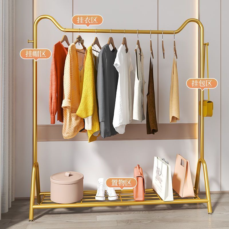 Metal Clothing Rack Clothes Garment Rack with Bottom Shelf Clothing Rack for Hanging Clothes