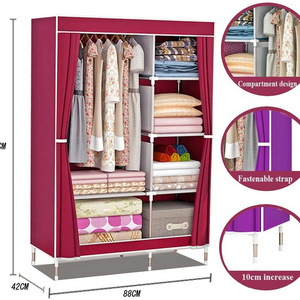 Factory Seller Wardrobe Closet Organizer Cabinet Simple Locker Smart Lock with Metal China ropero armable portatil