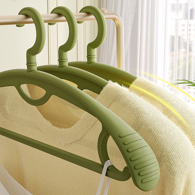 High End Plastic Non-slip Hanger For Clothes Space Saving Notched Hangers Durable and Slim  Shoulder Grooves Flat Hook Hanger