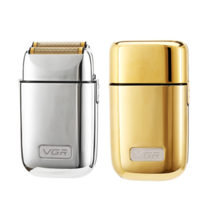 VGR V-398 Razor Electric Gold Silver Razor Mens Full Metal Beard Trimmer Clipper Shaving USB Charging Back Bald Hair Shaver