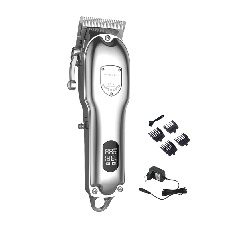 Resuxi JM-101 Gold Silver LCD Display Electric Strong Power Face and Body Hair Trimmer Clipper