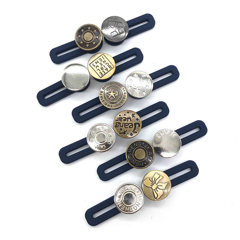 2021 new jeans button removal retractable metal extension buckle pants waist adjustable button