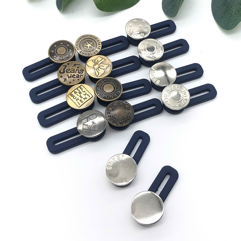 2021 new jeans button removal retractable metal extension buckle pants waist adjustable button