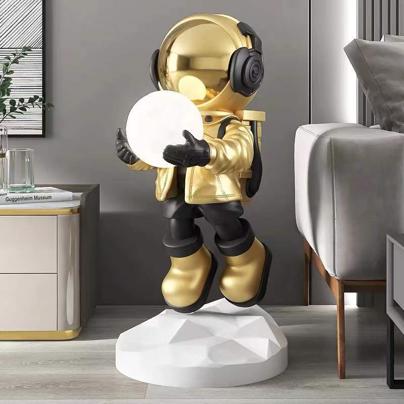 Life Size Astronaut Figurine/Resin Spaceman Statue/Fiberglass Astronaut Sculpture For Living Room Decor