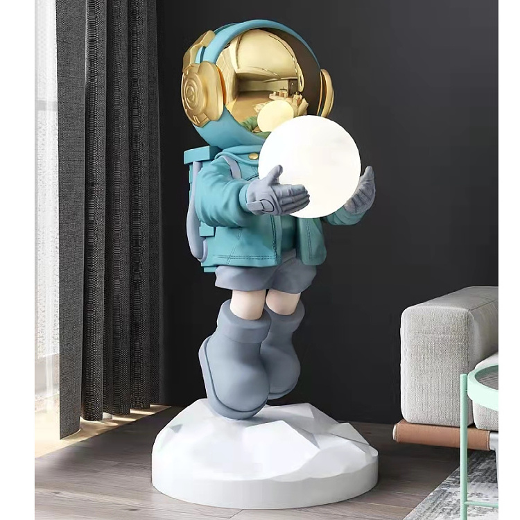 Life Size Astronaut Figurine/Resin Spaceman Statue/Fiberglass Astronaut Sculpture For Living Room Decor