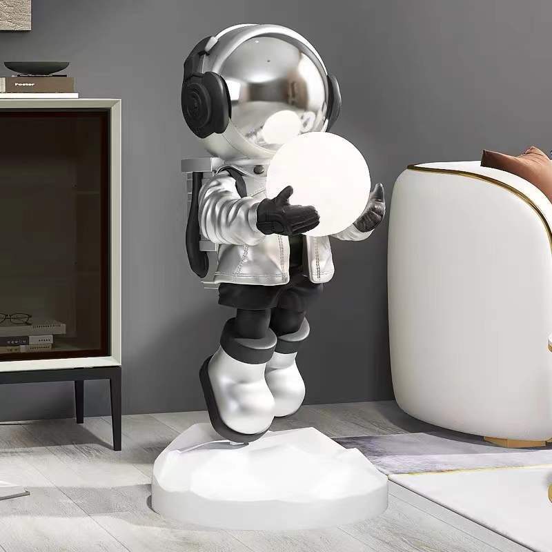 Life Size Astronaut Figurine/Resin Spaceman Statue/Fiberglass Astronaut Sculpture For Living Room Decor