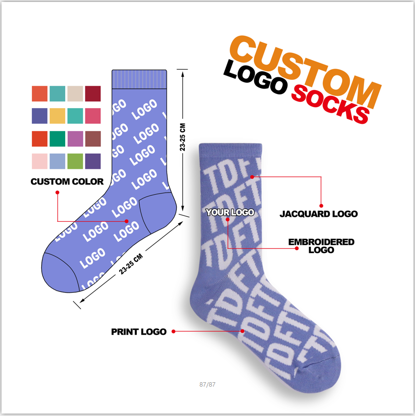 NM Socks custom LOGO combed cotton personality creative socks processing custom men's and women's socks