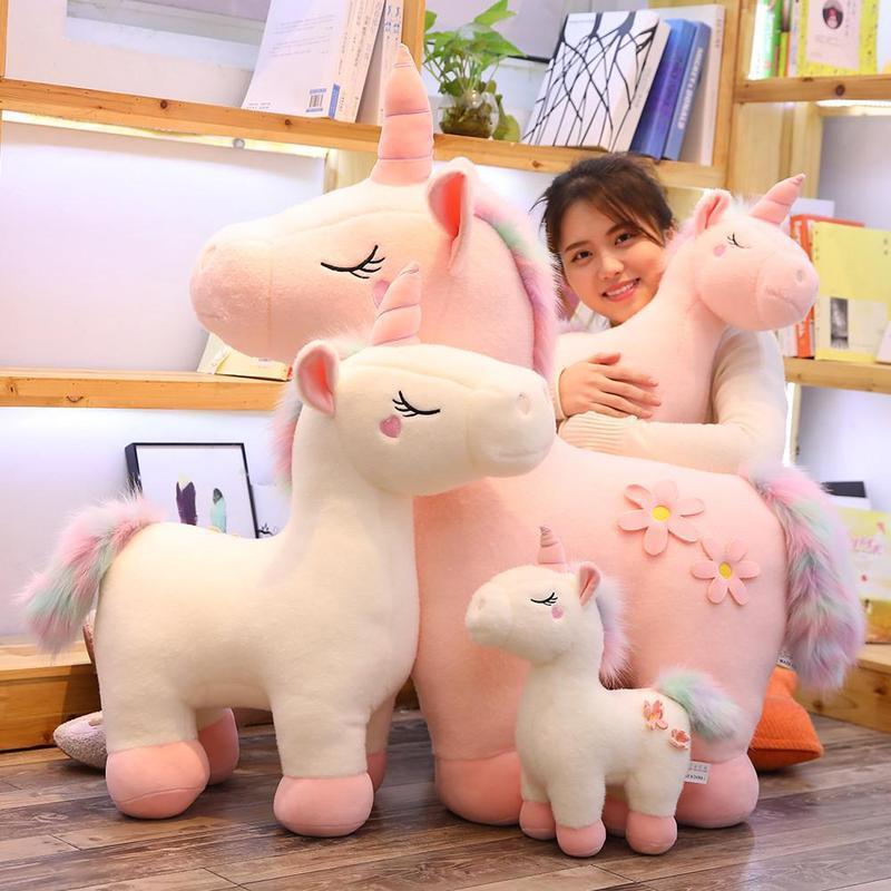 Niuniu Daddy High Quality 60cm Kids Animal Shape Dolls Rainbow Unicorn Stuffed Plush Toys