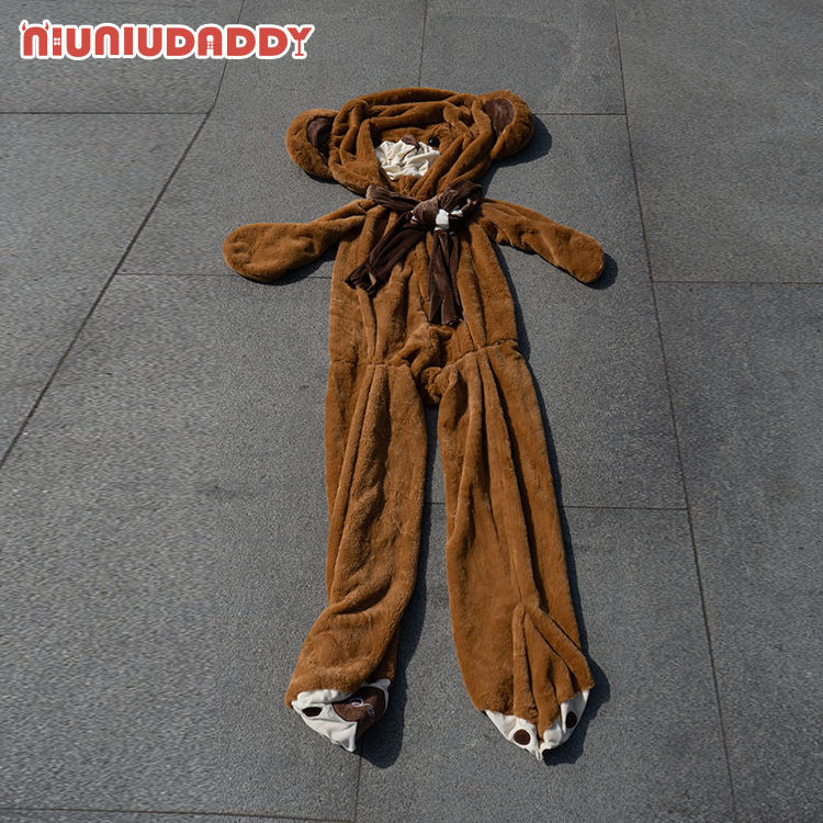 Niuniu Daddy 140cm Giant Teddy Bears Skin Scarf Bear Filling Nose Plush Fabric Cony Fur No lint- free Animal Soft Unstuffed Toy