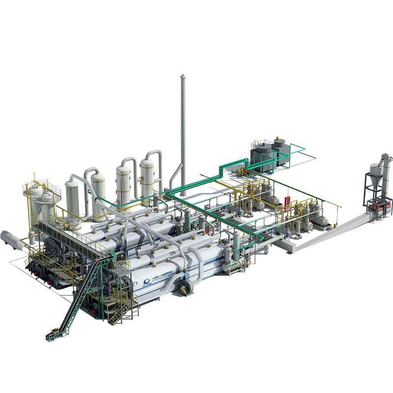 Fully Automatic Continuous Scrap Tire Pyrolysis To Diesel Fuel Plant