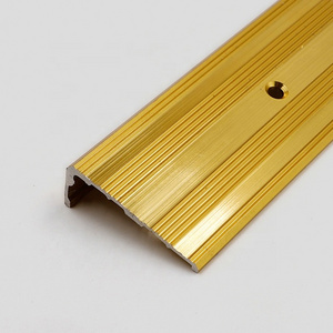 Gold Color Durable Aluminum Staircase Anti Slip Stair Nosing