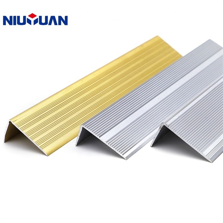 Gold Color Durable Aluminum Staircase Anti Slip Stair Nosing