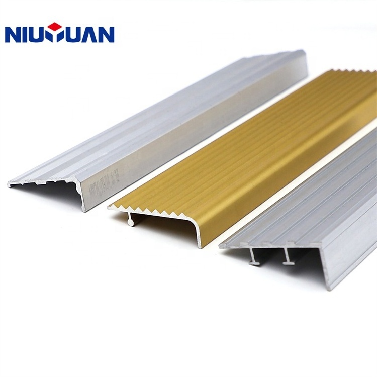 Gold Color Durable Aluminum Staircase Anti Slip Stair Nosing