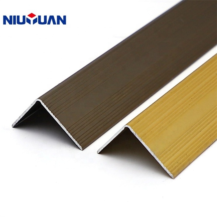 Gold Color Durable Aluminum Staircase Anti Slip Stair Nosing