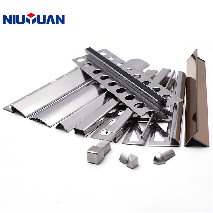 China Leading Factory Customized Stainless Steel Tile Trim SS 304 T Profile and U Profile