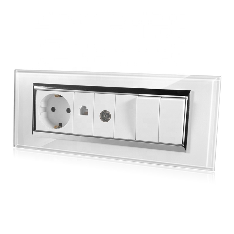 Factory Outlet European 8 Way Germany Modular Zigbee Wall Switches And Socket