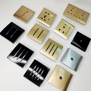 Wenzhou factory price electrical socket  Artistic Modern Glossy Screwless wall Light Switch