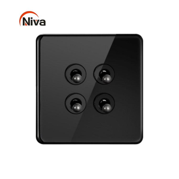 Model 2 Gang Switches Uk Dimmer Stainless Steel Light Electrical Wall Switch Interruptor Inteligente