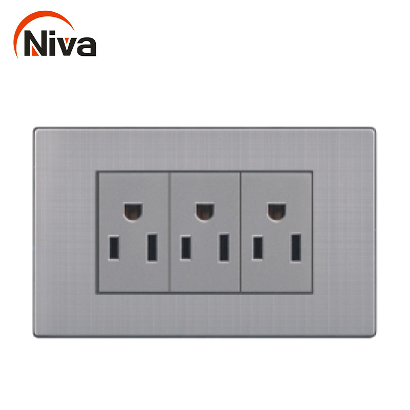 220V/110V Outlet Plate Cover Screwless Electrical Interruptor Wall Plate Sockets And Switches For Usa