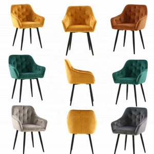 Wholesale New Type Nordic Modern Luxury Outdoor Living Room Restaurant Furniture Colorful Green Velvet Dining Chair