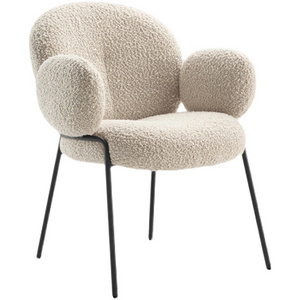 Luxury Nordic Modern Design Boucle Fabric Dining Chair