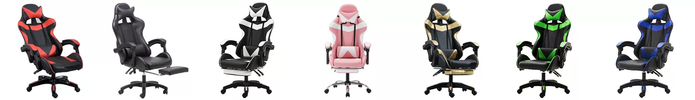 Office Working Racing Gaming Chairs  Ergonomic Comfortable PU Leather Iron Contemporary Swivel Chair Revolving