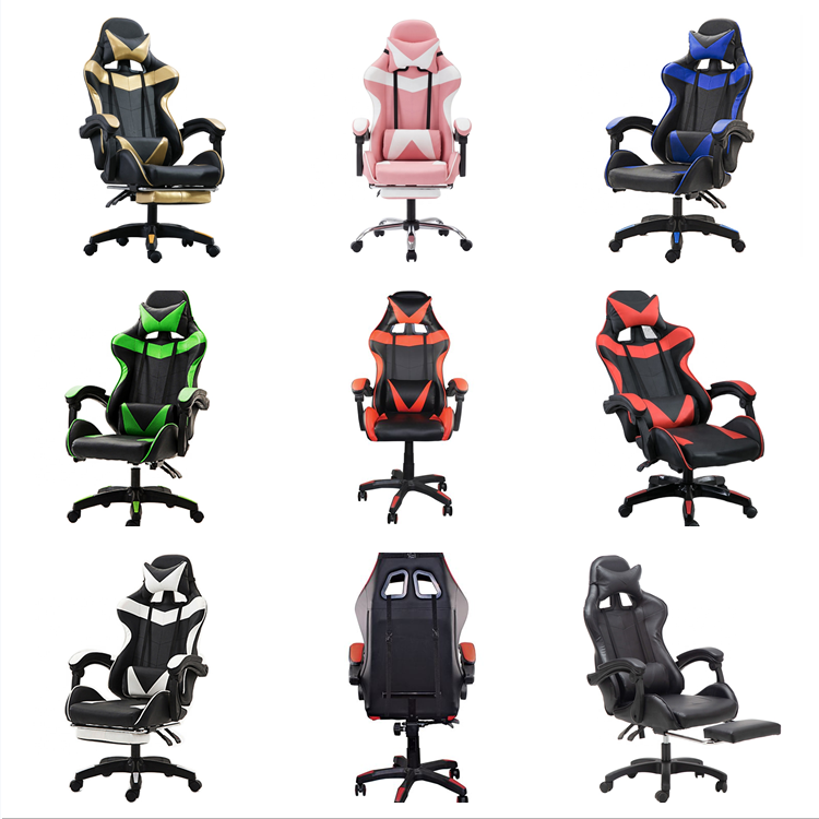 Office Working Racing Gaming Chairs  Ergonomic Comfortable PU Leather Iron Contemporary Swivel Chair Revolving