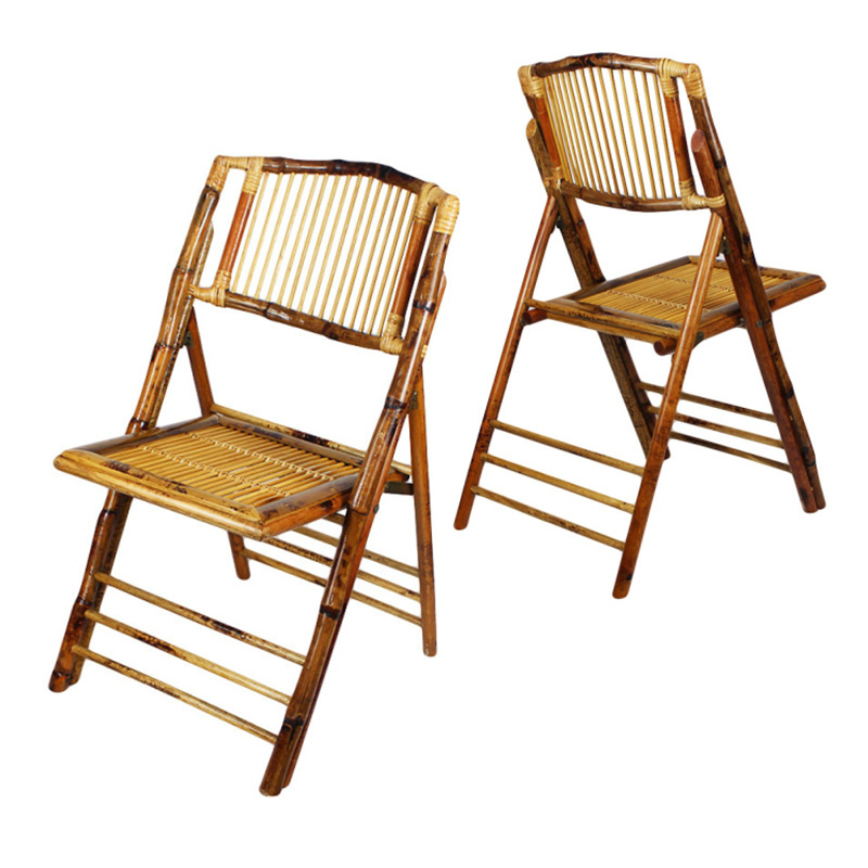 Outdoor Furniture Cafe Wedding Wood Foldable Bamboo Folding Garden Chair